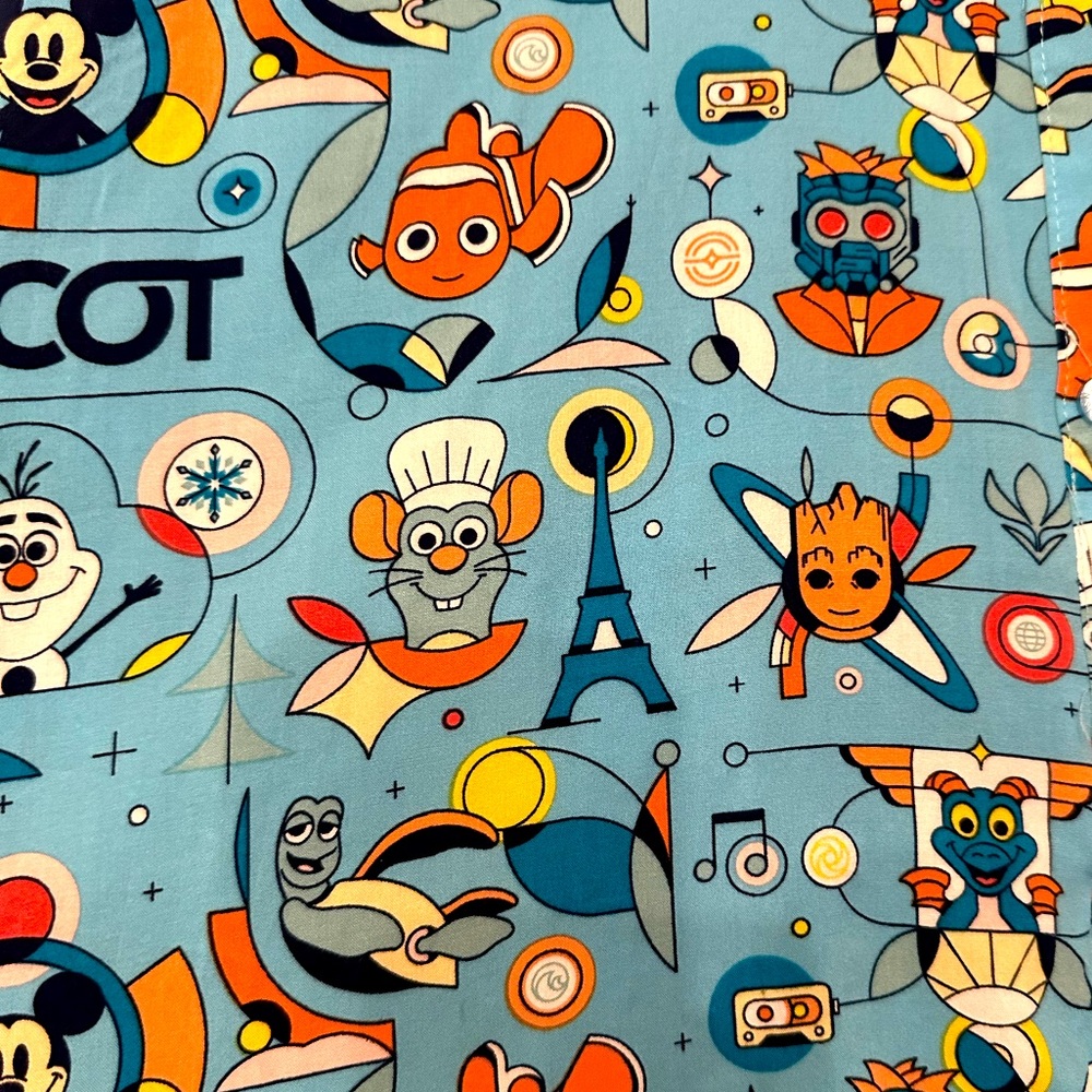 EPCOT Reimagined Collection women's button down EUC 🔷Rare!!🔷 1X fits like XL